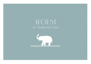 Barbar, der Elefant - Blau