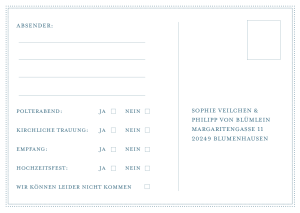 Daphnis und Chloe - Antwortkarte