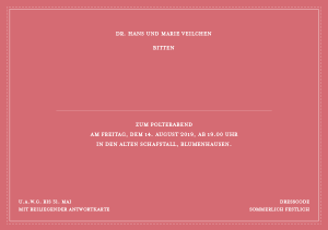 Daphnis und Chloe - Polterabend