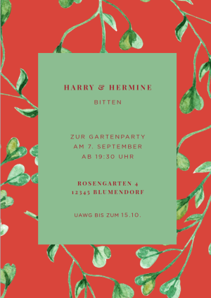 Gartenparty zwischen Ranken
