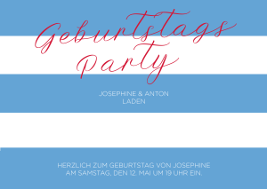 Streifenparty - Blue and White