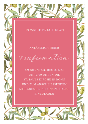 Rosalies Konfirmation
