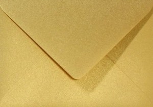 Briefumschlag Metallic Gold
