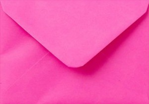 Briefumschlag Knallrosa